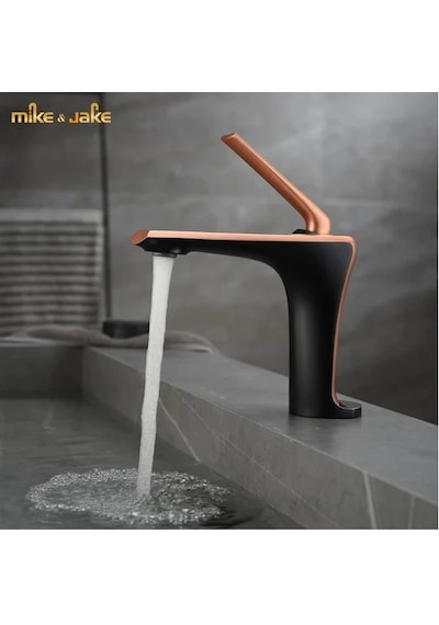 Narcyz Banyo Lavabo Bataryası Bakır - Siyah