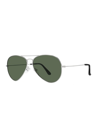 Polarize Pilot Güneş Gözlüğü Raptor 105 Large Gümüş Gözlük Yeşil Cam Diğer