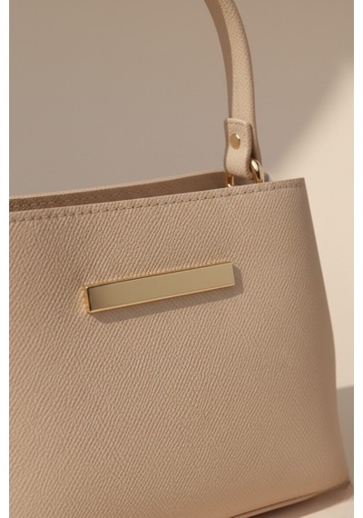 Vellabags Bej Mini Kadın El & Omuz Çantası Nude Ton Modern Şık Günlük Çanta Bej - Bej