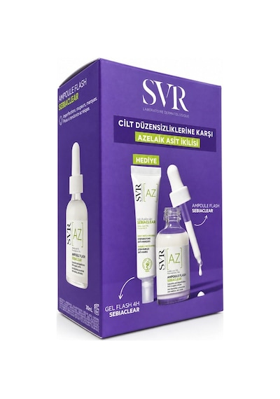 Svr Sebiaclear Az Ampoule Flash 30 Ml + Sebiaclear Az Gel Flash 4h 15 Ml