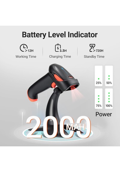 Tera Hw0002 Kablosuz Barkod Okuyucu, 1d/2d/qr Kod Tarayıcı, Bluetooth/2.4g/usb 3'ü 1 Arada, Titreşim Uyarılı &amp