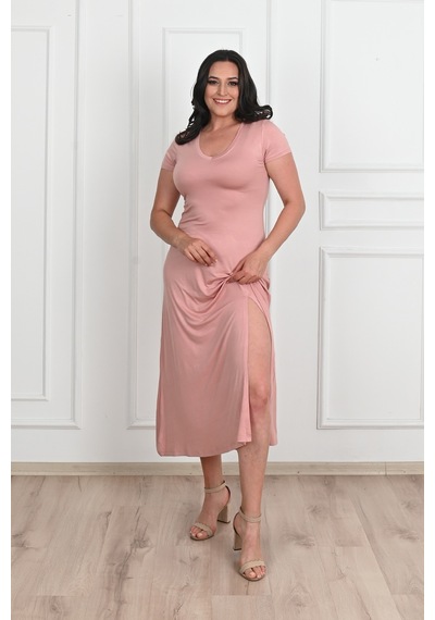 Koza Butik Kadın Yırtmaç Detaylı Elbise 5174-23 001