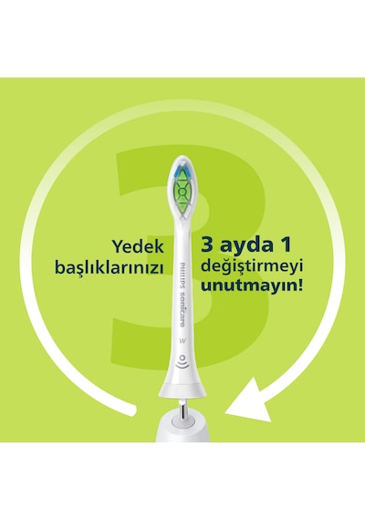 Philips Sonicare HX6062/87 - Optimal White - Sonic Şarjlı Diş Fırçası Yedek Başlıkları - 2'li Beyaz