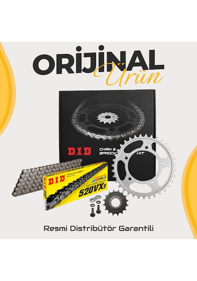 Dıd Ducati Monster 620 Zincir Dişli Seti 2004-2006 X-ringli Zincir Çelik Renk