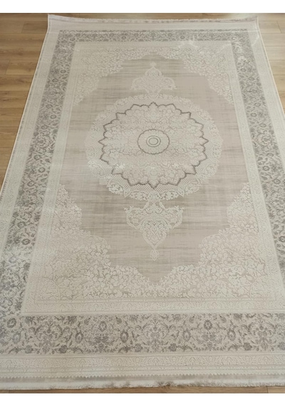 Tuğra Halı Bianca Bc01 Krem Gri Salon Halısı