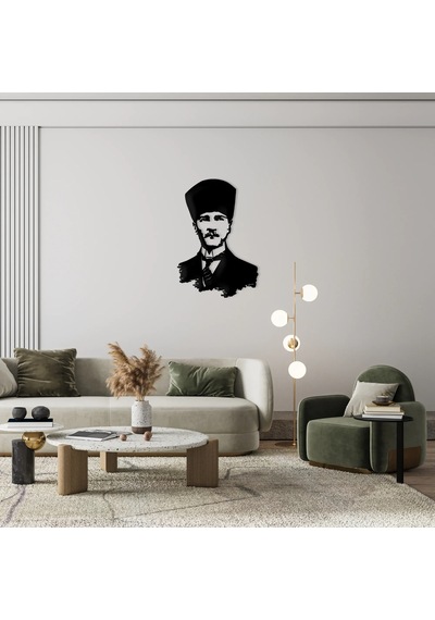 Atatürk Metal Tablo 2031 Siyah
