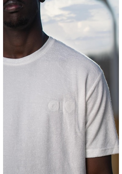 Bisiklet Yaka Havlu Kumaş Yarı Oversize Hafif Geniş Model T-shirt 001