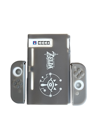 Switch Silikon Kılıf Joy-con Koruyucu Kılıf Zelda Desenli Gri