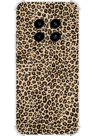 Realme 12 4g -12 Plus Uyumlu Leopar Tasarımlı Baskılı Silikon Kılıf Renkli