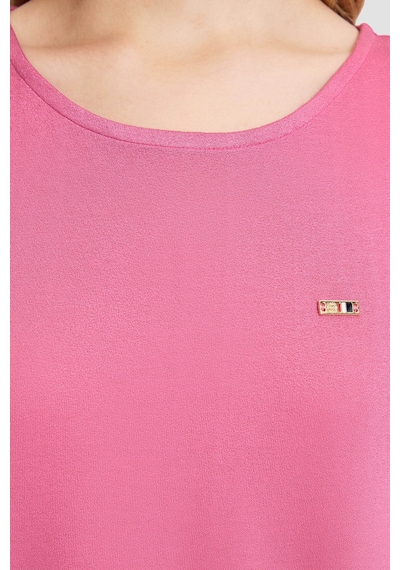 U.S. Polo Assn. U.s. Polo Assn. Kadın Fuşya Tişört Basic 50323548-vr023 Fusya