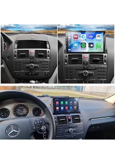 Mercedes W204 Araç Multimedya Android Ekran Carplay Navigasyon Double Teyp 2+32 9" 06-11 Black Blueway