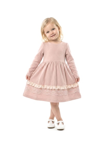 Xo Kids Kız Çocuk Elbise 9-24 Ay 52134 Gülkurusu