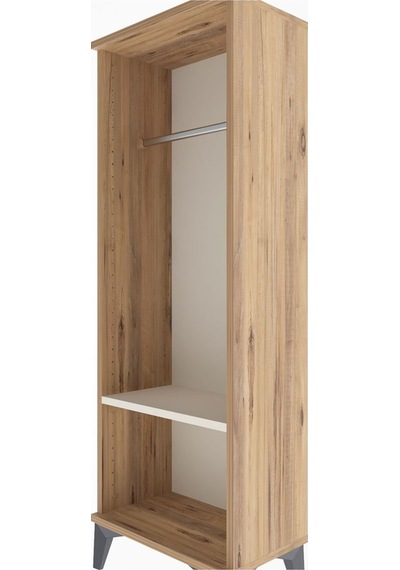 Arges Dolap Tek Raflı Tek Askılı 44x30x134 Çam-aytaşı Çam