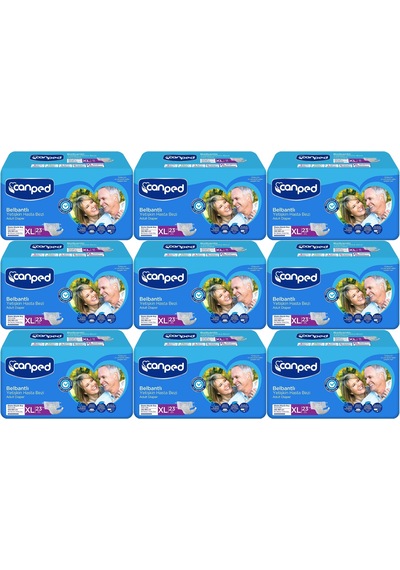 Canped Yetişkin Bezi Bel Bantlı Tekstil Yüzey Xl 207 Adet