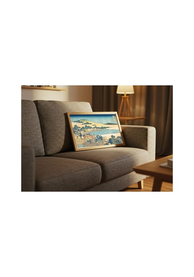 Hokusai Echizen Eyaletinde Fukui Köprüsü Çerçevesiz Poster 30x42 Cm A3 Tablo Japon Sanatı