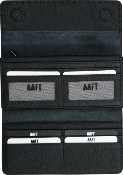 Mft Leather Hakiki Deri El Portföyü Cüzdan Hilton 8926 Flother Mat Siyah