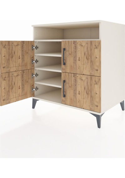 Kronos Şifonyer 4 Raflı 4 Kapaklı 88x59x96 Aytaşı-çam Aytaşı