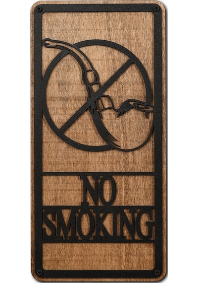 No Smoking Sigara Içilmez Dekoratif Ahşap Duvar Tablo – Madamvila