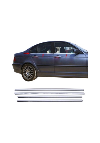 Bmw 3 Seri E46 Krom Cam Çıtası 4 Kapı P.çelik 1998-2005 Arası