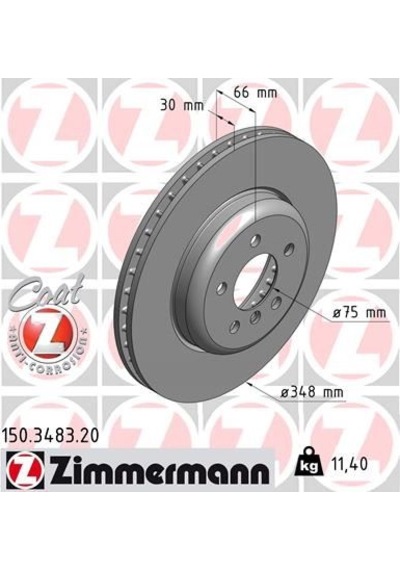 Zimmermann Ön Fren Diski Bmw F10 F11 F18 F06 F12 F13 Zımmermann 150.3483.20 34106898723
