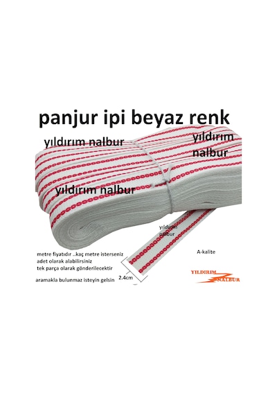 Panjur İpi Halat Kalın Ağaç Bağlama İpi 50 M Beyaz