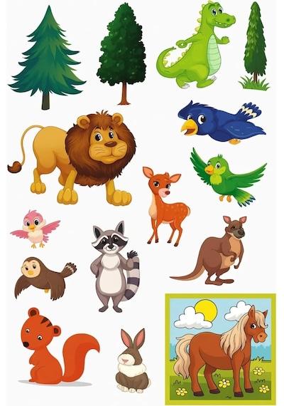 60 Çıkartmalı Sticker Kitabı Eğitici Etkinlik Kitabı Ormanlar, Dinazorlar, Prenses, Fen Ve Doğa