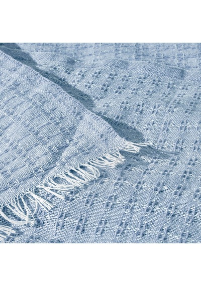 Soft Milva Çift Kişilik Çok Amaçlı Örtü - Mavi - 200x230 Cm Renkli