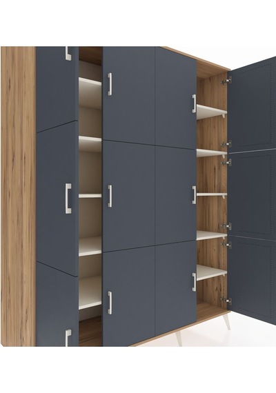 Kronos Gardrop 10 Raflı 12 Kapaklı 176x59x221 Çam-antrasit/aytaşı Antrasit/aytaşı Kronos Gardrop 10 Raflı 12 Kapaklı 176x59x221 Çam-antrasit/aytaşı Antrasit/aytaşı