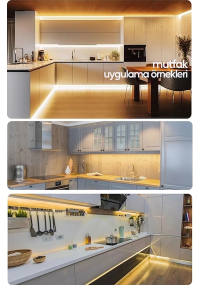 Şerit Led 4 Metre Gün Işığı 3 Çipli Aydınlatma Mutfak Salon Yatak Odası Led Işık