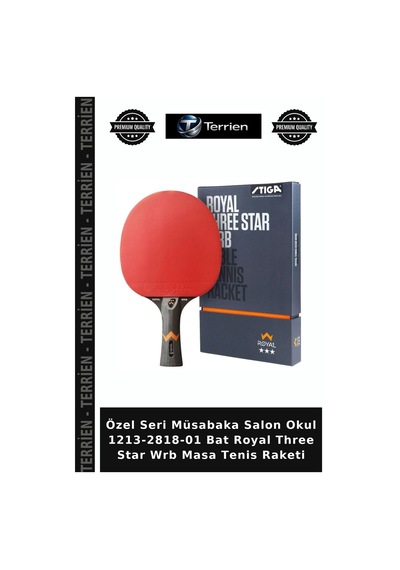 Özel Seri Müsabaka Salon Okul 1213-2818-01 Bat Royal Three Star Wrb Masa Tenis Raketi