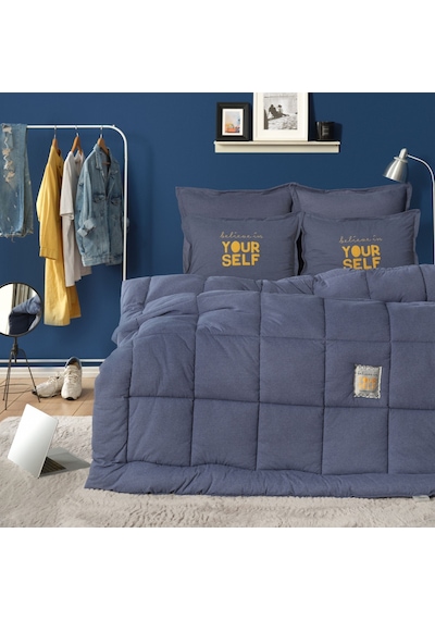 Karaca Home Motto Cotton Comfort Çift Kişilik İndigo