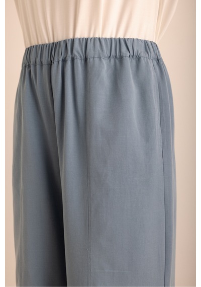 Aker İndigo Beli Lastikli Cotton Pantolon İndigo İndigo