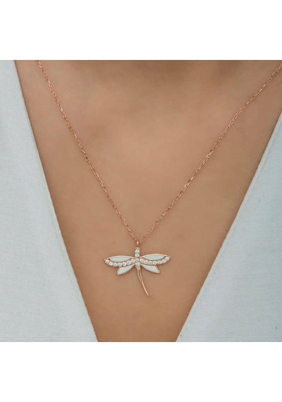 Gümüş Yusufçuk Kadın Kolye (546174280)