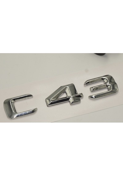 Benz C43 Bagaj Krom Metal 3M 3D Yazı Logo
