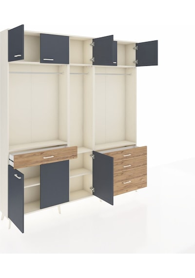 Arges Dolap 8 Raflı 4 Çekmeceli 3 Askılı 220x30x243 Aytaşı-antrasit/çam Antrasıt/atlas Çam Arges Dolap 8 Raflı 4 Çekmeceli 3 Askılı 220x30x243 Aytaşı-antrasit/çam Antrasıt/atlas Çam