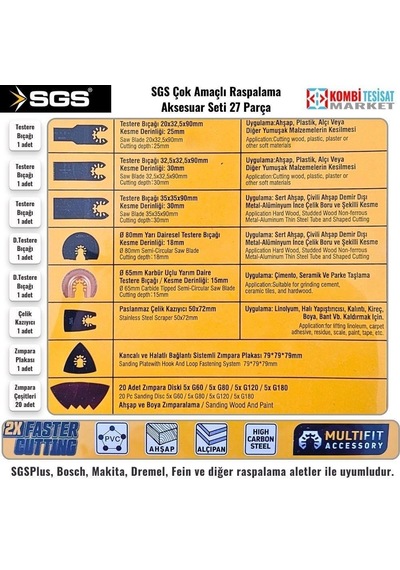 Sgs 1882 Raspalama Seti 27 Parça