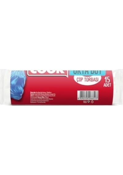 Çöp Torbası Orta Boy 55 X 60 Cm 15 Adet/rulo