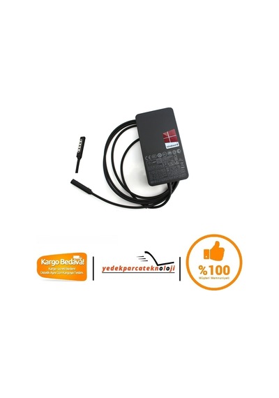 Microsoft Uyumlu Surface 12v 3,6A 48w şarj adaptörü 1536, 1601,1631