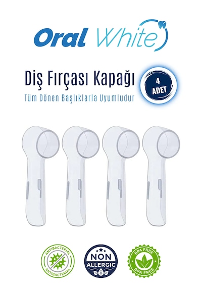 Oral White Diş Fırçası Kapağı 4 Adet