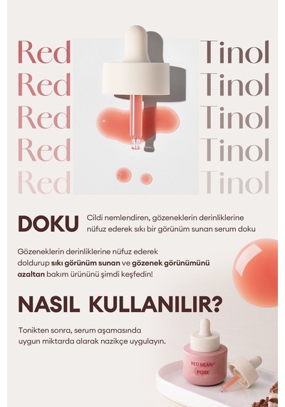 Missha Retinol Ve Kırmızı Fasulye Özlü Sıkı Görünüm Sunan Serum 30 ML
