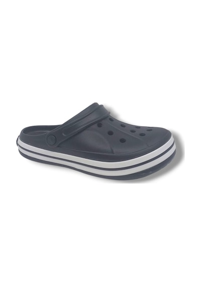 Zerhan Cflex 22233 Unisex Siyah Beyaz Siyah Sabo Terlik Sandalet Siyah