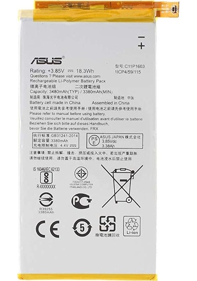 Asus Zenfone 3 Deluxe Zs570Kl C11P1603 Batarya Pil 3000 Mah