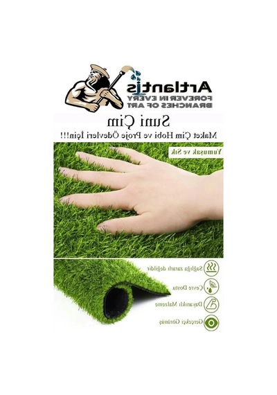 20x30 Cm A4 Boyutunda 5 Adet Yapay Çim Halı Seti 20beyazcipso