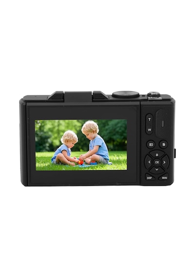 Çeşithane 75mp Hd Retro Dijital Kamera 18x Dijital Zoom, 3 Ekran, Autofocus, Gülümseme Algılama, Siyah