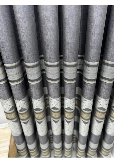 Nivemeshome Ceyhan V-2504 Antrasit 1/3 Pileli Fon Perde Apm 50x250