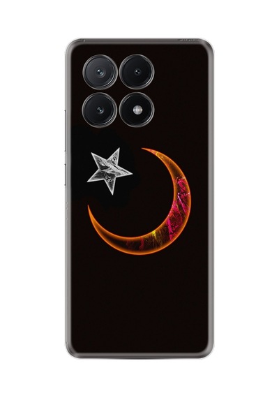 Poco X6 5g Kılıf Desenli Silikon Platinium Series Ay Yıldız 1884