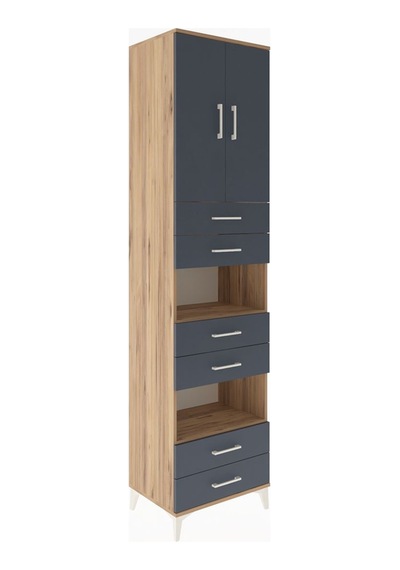 Hyperion Dolap 4 Raflı 6 Çekmeceli 2 Kapaklı 60x44x243 Çam-an... Çam Hyperion Dolap 4 Raflı 6 Çekmeceli 2 Kapaklı 60x44x243 Çam-an... Çam