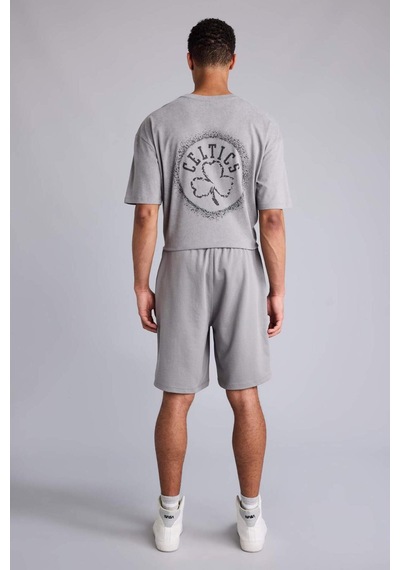 Defacto Nba Boston Celtıcs Standart Fıt Şort G0920ax26smgr67 Gri-gr67