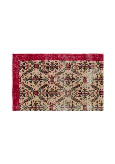 El Dokuması Vintage Yün-pamuk Naturel Halı 18338 160 X 260 Cm Çok Renkli