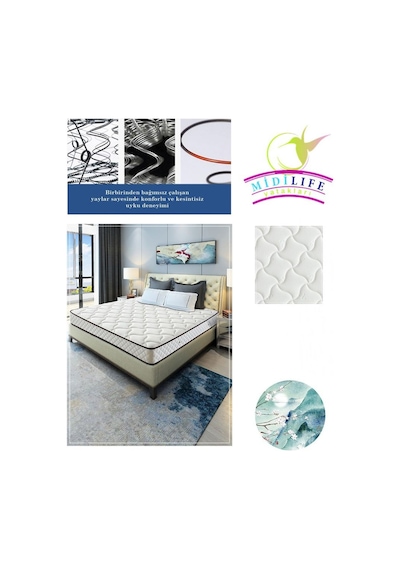 Uzunbebe 100X200 Midilife Lifebed Coton Ortopedik Yaylı Yatak |